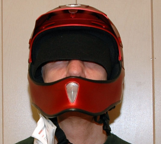 Sweet Protection Rocker full face helmet, lining down.